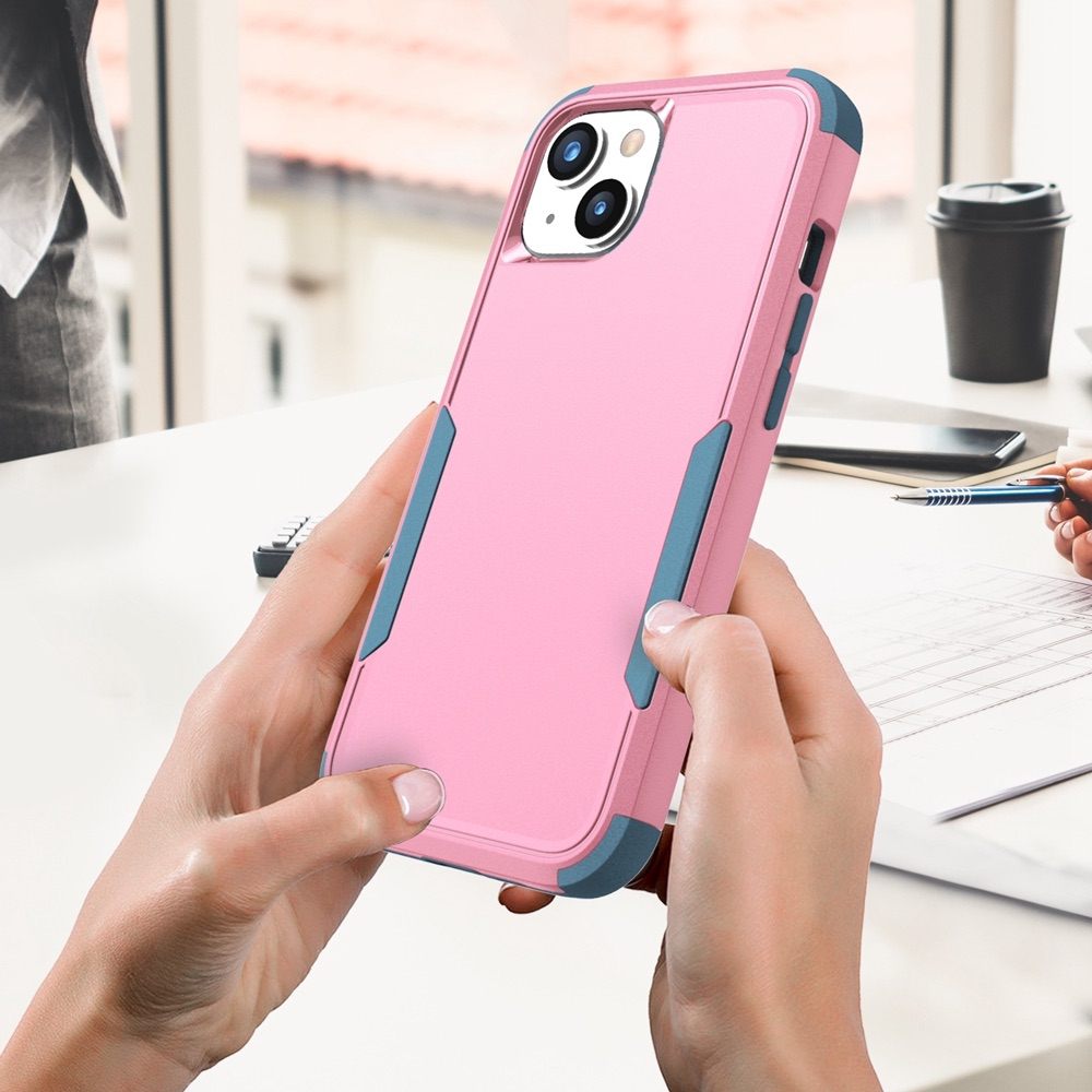 iPhone 15 Plus Case Commuter Shockproof Armor Heavy Duty - Pink