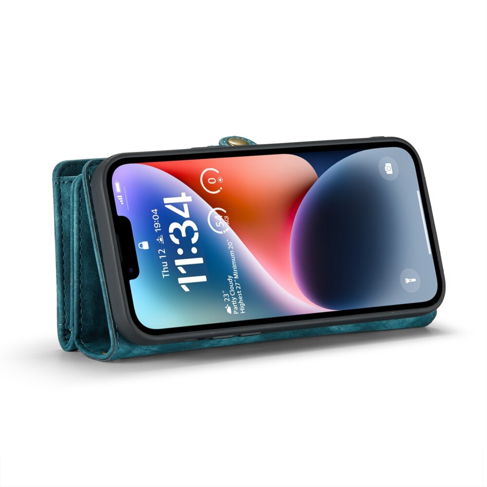 iPhone 15 Plus Case Multi-slot Detachable 2-in-1 - Blue