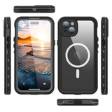 iPhone 15 Plus Case ShellBox IP68 Waterproof Shockproof - Black
