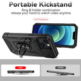 iPhone 15 Plus Case With Sliding Camshield Cover - Black
