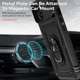 iPhone 15 Plus Case With Sliding Camshield Cover - Black