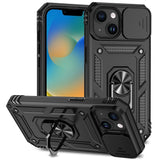 iPhone 15 Plus Case With Sliding Camshield Cover - Black