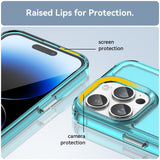 iPhone 15 Pro Case Candy Series Shockproof Transparent Blue