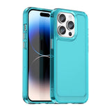 iPhone 15 Pro Case Candy Series Shockproof Transparent Blue