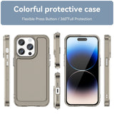 iPhone 15 Pro Case Candy Series Shockproof Transparent Grey