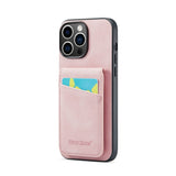 iPhone 15 Pro Case Fierre Shann With 5 Card Slots - Pink