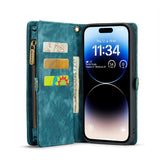 iPhone 15 Pro Case Multi-slot Detachable 2-in-1 - Blue
