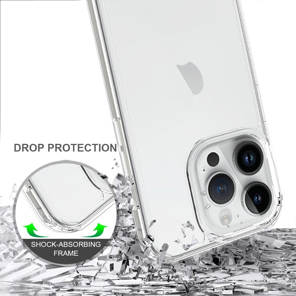 iPhone 15 Pro Case Shockproof Protective TPU + Acrylic - Transparent
