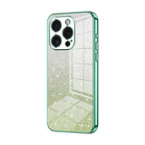 iPhone 15 Pro Case With Gradient Glitter Powder Shockproof - Green