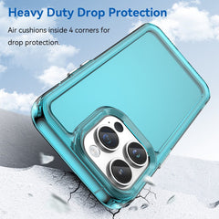 iPhone 15 Pro Max Case Candy Series Shockproof Transparent Blue