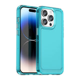 iPhone 15 Pro Max Case Candy Series Shockproof Transparent Blue