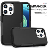 iPhone 15 Pro Max Case Commuter Shockproof Armor Heavy Duty - Black