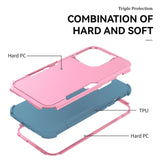 iPhone 15 Pro Max Case Commuter Shockproof Armor Heavy Duty - Pink