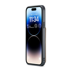 iPhone 15 Pro Max Case Fierre Shann With 5 card slots - Brown