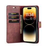 iPhone 15 Pro Max Case DG.MING Magnetic Detachable - Red