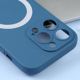 iPhone 15 Pro Max Case MagSafe Magnetic Ring - Blue