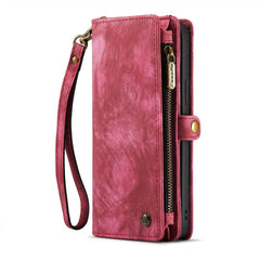 iPhone 15 Pro Max Case Multi-slot Detachable Protective Wallet - Red