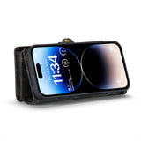 iPhone 15 Pro Max Case Multi-slot Detachable Wallet - Black