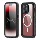 iPhone 15 Pro Max Case ShellBox IP68 Waterproof Shockproof - Black