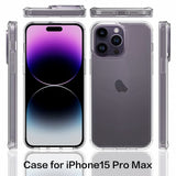 iPhone 15 Pro Max Case Shockproof Protective TPU + Acrylic - Transparent