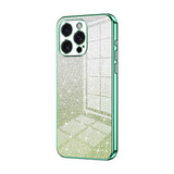 iPhone 15 Pro Max Case With Gradient Glitter Powder Shockproof - Green
