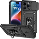 iPhone 15 Pro Max Case With Sliding Camshield Cover - Black