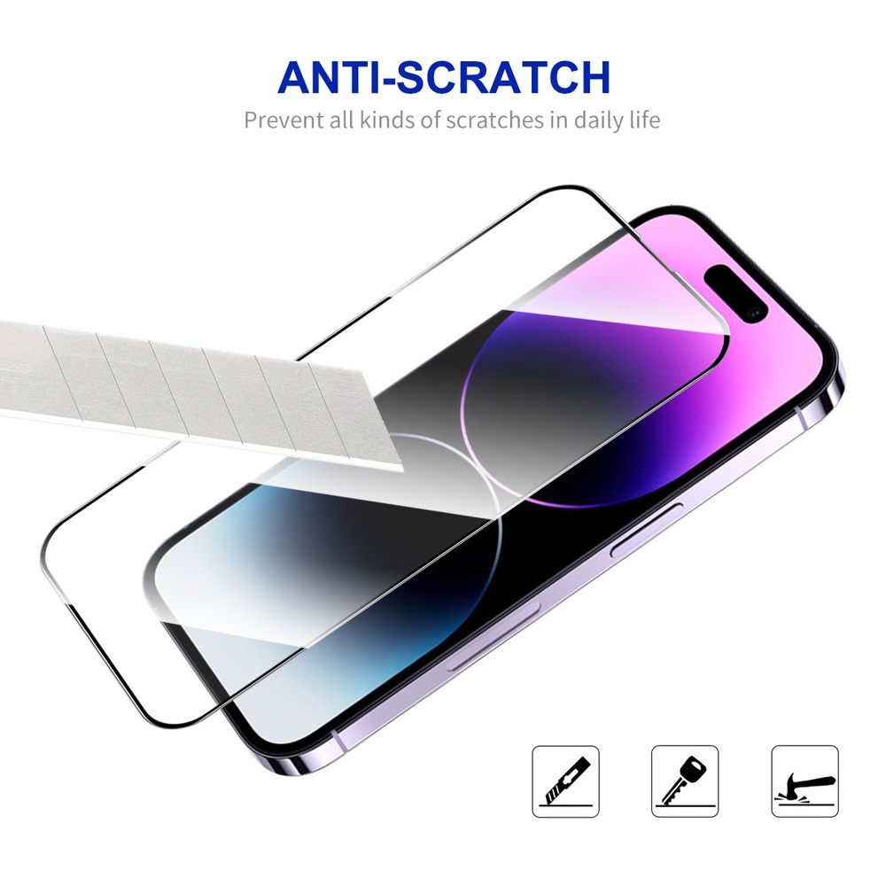 iPhone 15 Pro Screen Protector ENKAY Full Screen Tempered Glass