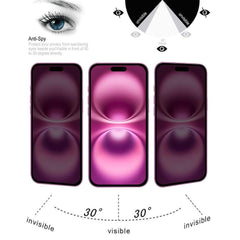 iPhone 16 Plus Anti-Spy Tempered Glass Film - Full Cover HD Privacy Screen