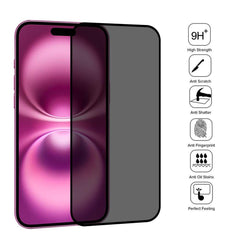 iPhone 16 Plus Anti-Spy Tempered Glass Film - Full Cover HD Privacy Screen