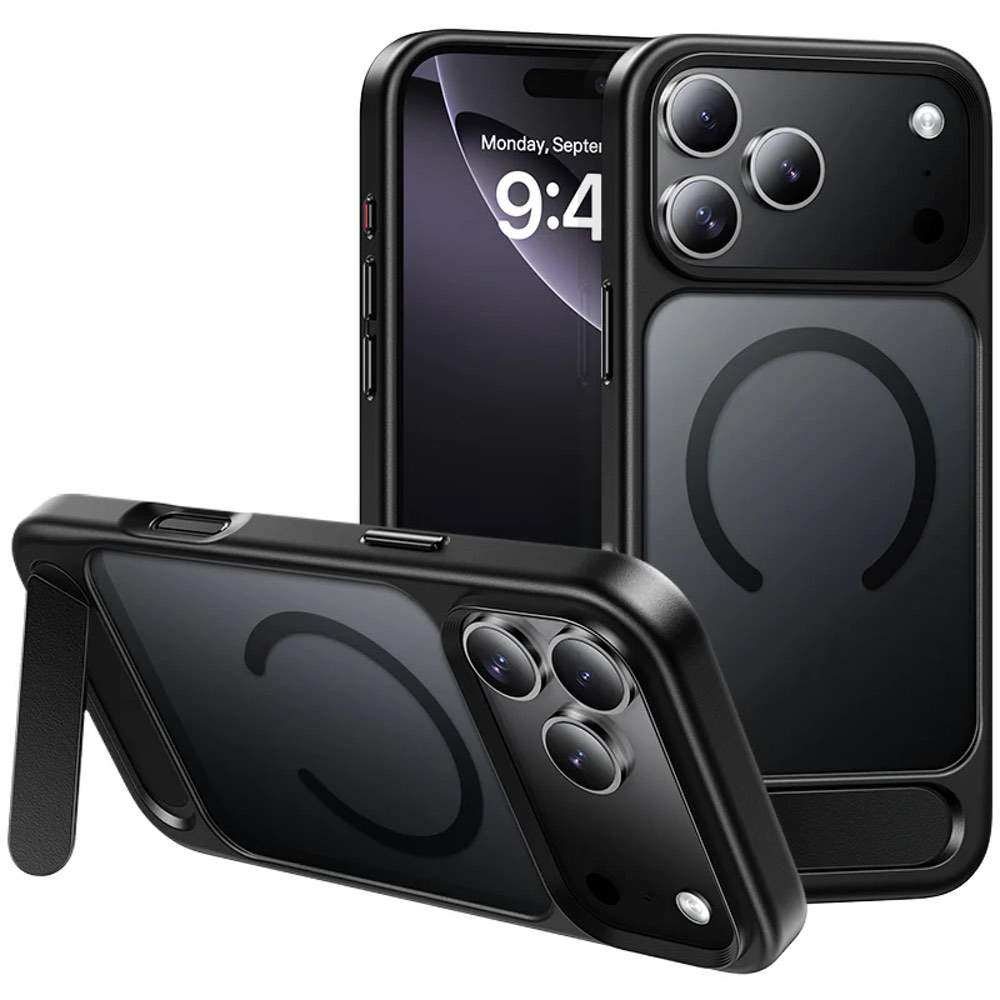 iPhone 17 Case HOCO AS12 MagSafe Semi-Transparent Kickstand Cover