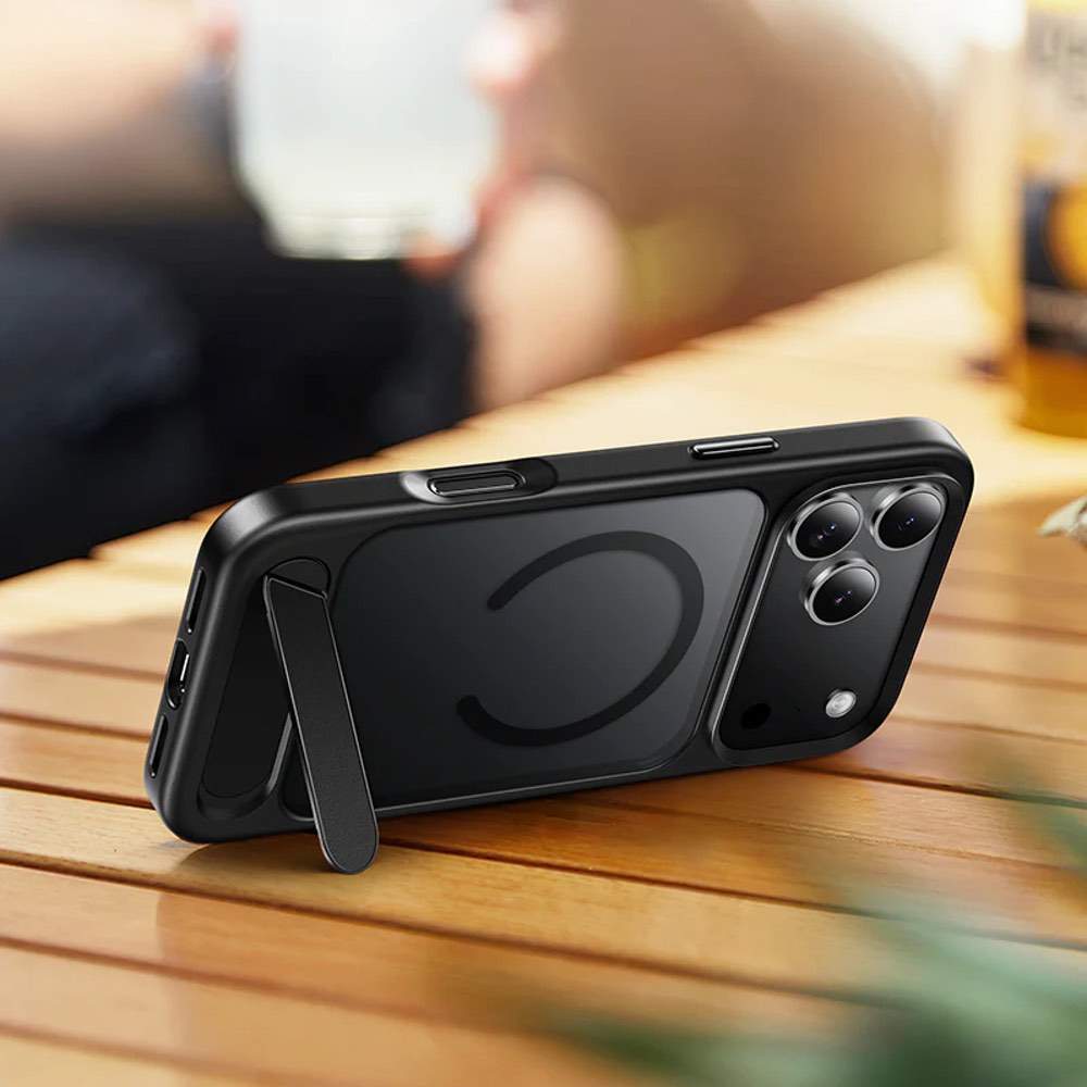 iPhone 17 Case HOCO AS12 MagSafe Semi-Transparent Kickstand Cover