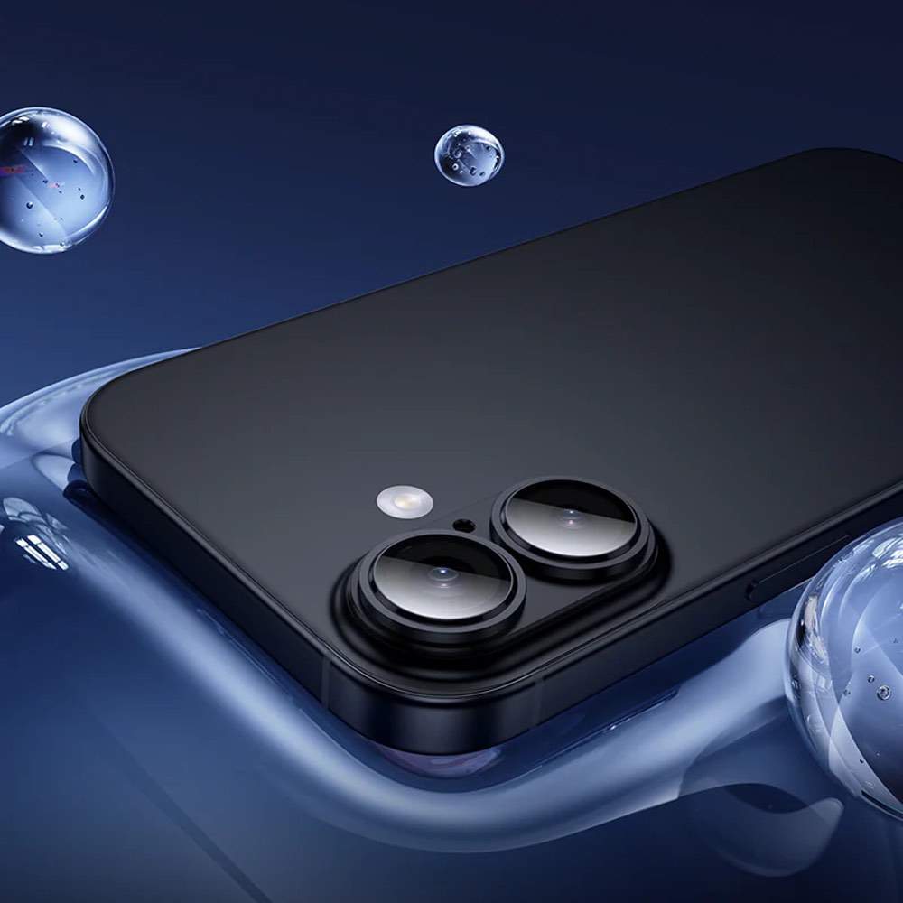 iPhone 17 Lens Protector HOCO V16 Aluminum Full Guard – Black