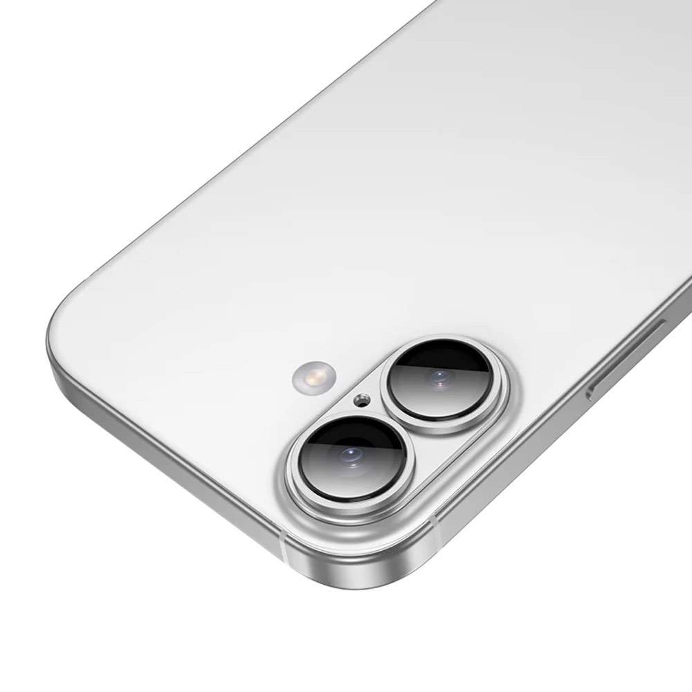 iPhone 17 Lens Protector HOCO V16 Aluminum Full Guard – Silver