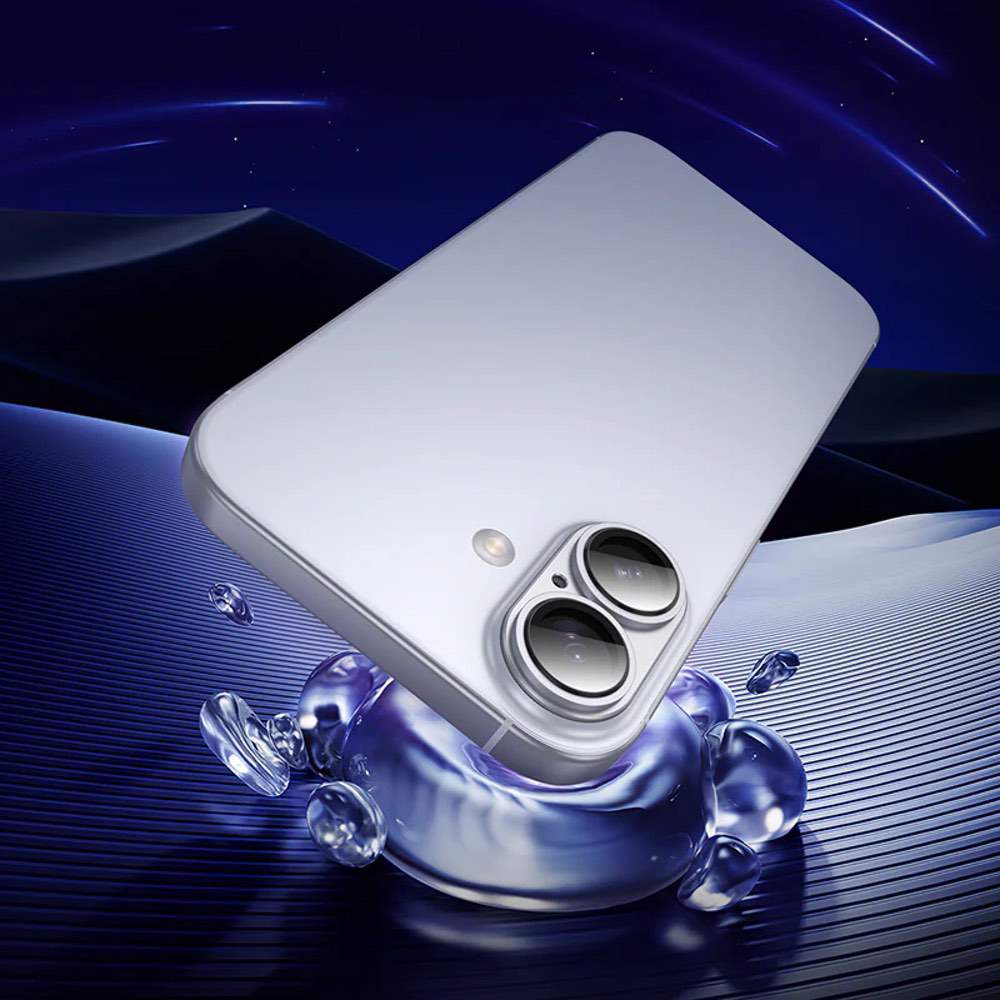 iPhone 17 Lens Protector HOCO V16 Aluminum Full Guard – Silver