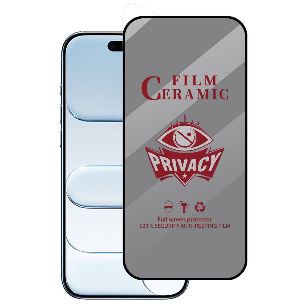 iPhone 17 Privacy Ceramic Film - Full Coverage HD Anti-Peeping Screen