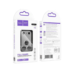 iPhone 17 Pro Max Lens Protector HOCO V16 Aluminum Full Guard – Silver