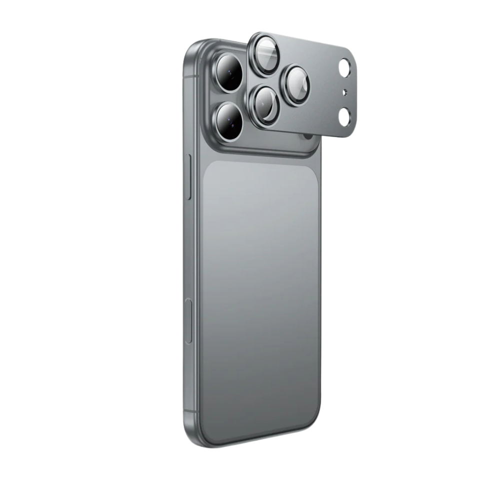 iPhone 17 Pro Max Lens Protector HOCO V16 Aluminum Full Guard – Silver