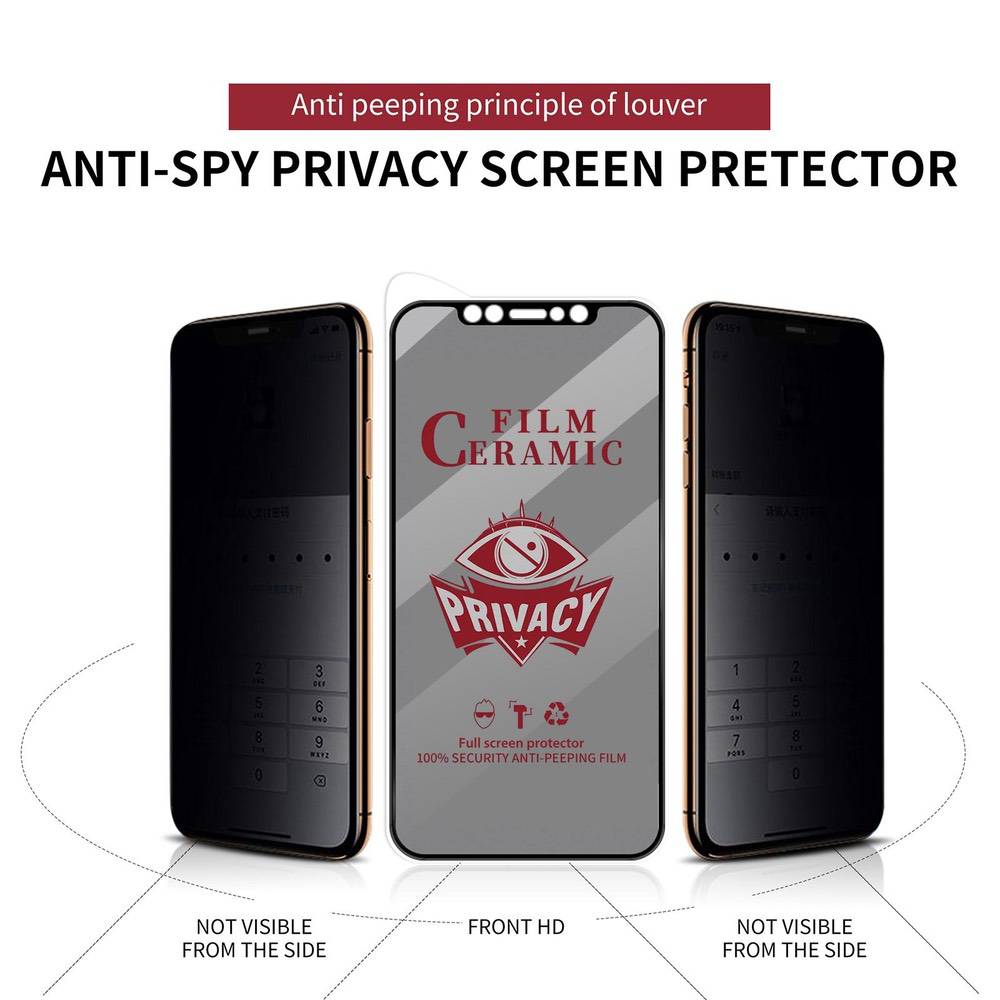 iPhone 17 Pro Privacy Ceramic Film - Full Coverage HD Anti-Peeping Screen