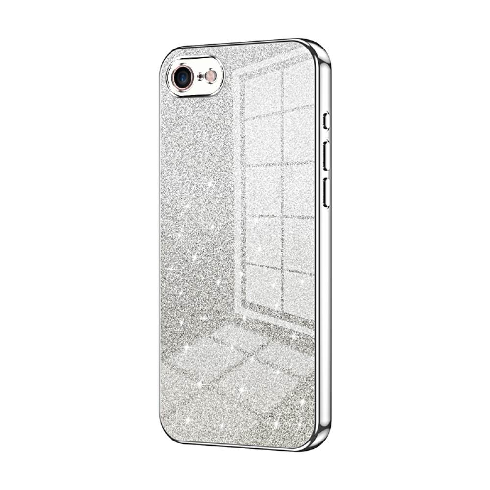 iPhone SE 2022 / 2020 / 8 / 7 Case With Glitter Powder Shockproof - Silver