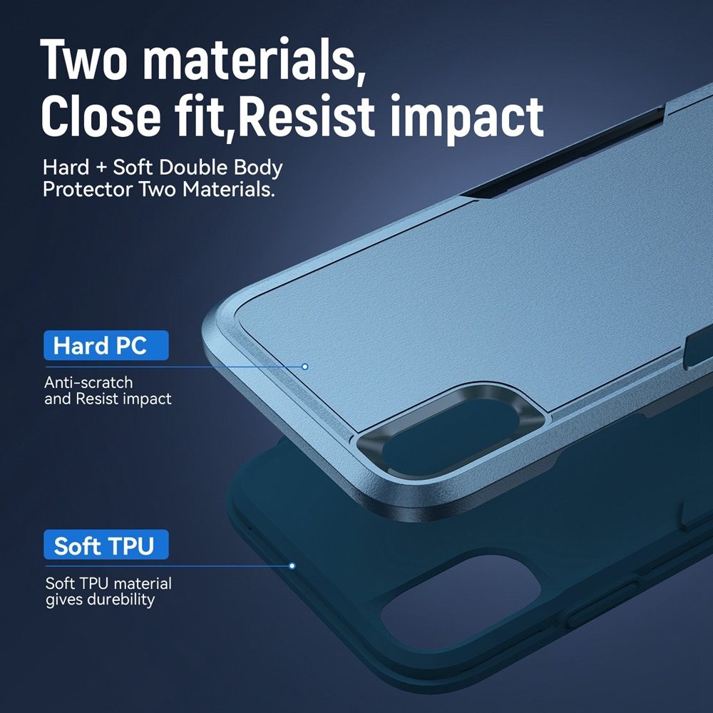 iPhone XR Case Armor Heavy Duty Secure - Blue