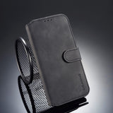 iPhone XR Case DG.MING PU Leather Flip Wallet - Black