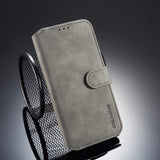 iPhone XR Case DG.MING Secure Flip Wallet - Grey