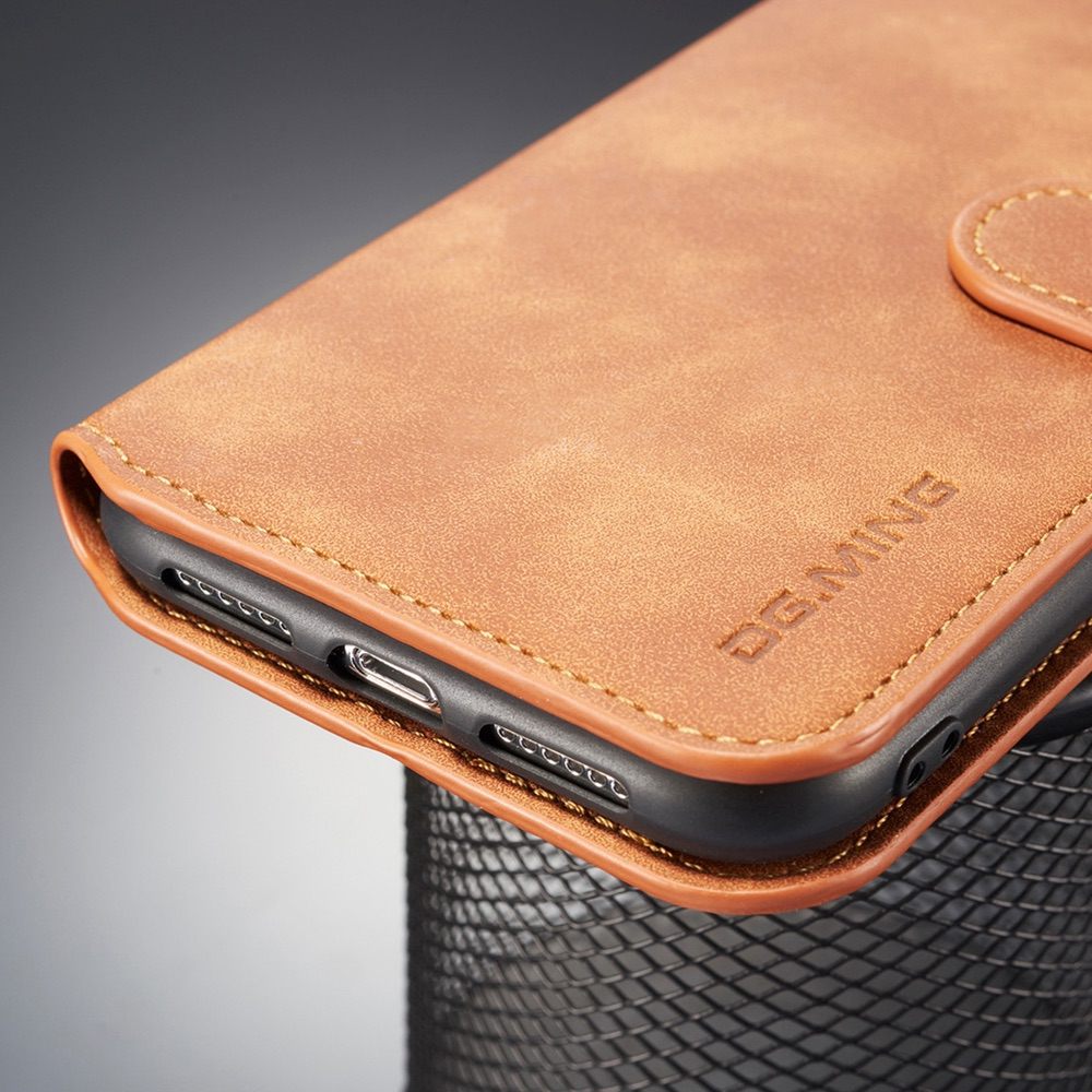 iPhone XR Case DG.MING Secure Flip Wallet - Grey