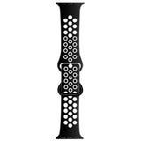 Liquid Silicone Strap For Apple Watch 41mm / 40mm / 38mm - Black + White
