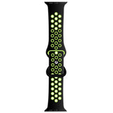 Liquid Silicone Strap For Apple Watch 41mm / 40mm / 38mm - Black + Yellow