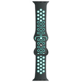 Liquid Silicone Strap For Apple Watch 49mm / 45mm / 44mm / 42mm - Grey + Teal