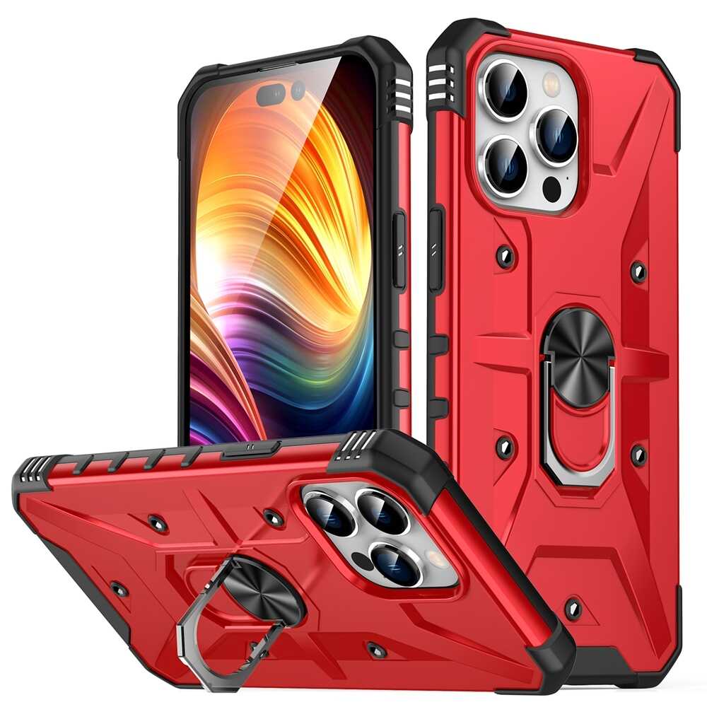iPhone 15 Pro Max Case PC and TPU Protective - Red
