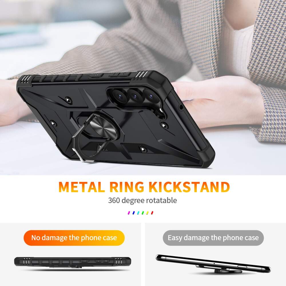Samsung Galaxy S23 5G Case Metal Ring Holder - Black