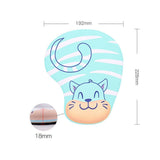 Mouse Pad Silicone Comfortable Padded Non-Slip - Blue Cat