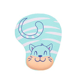 Mouse Pad Silicone Comfortable Padded Non-Slip - Blue Cat